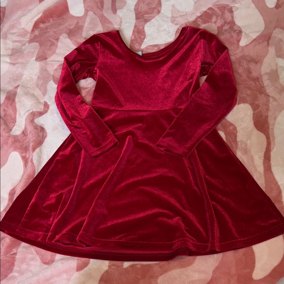 The Children's Place Vibrant Red Velvet Dress - Picture 4 of 5